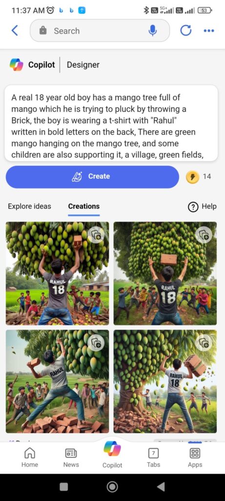 Create Plucking Mango Ai Photo Editing Prompt - 2024