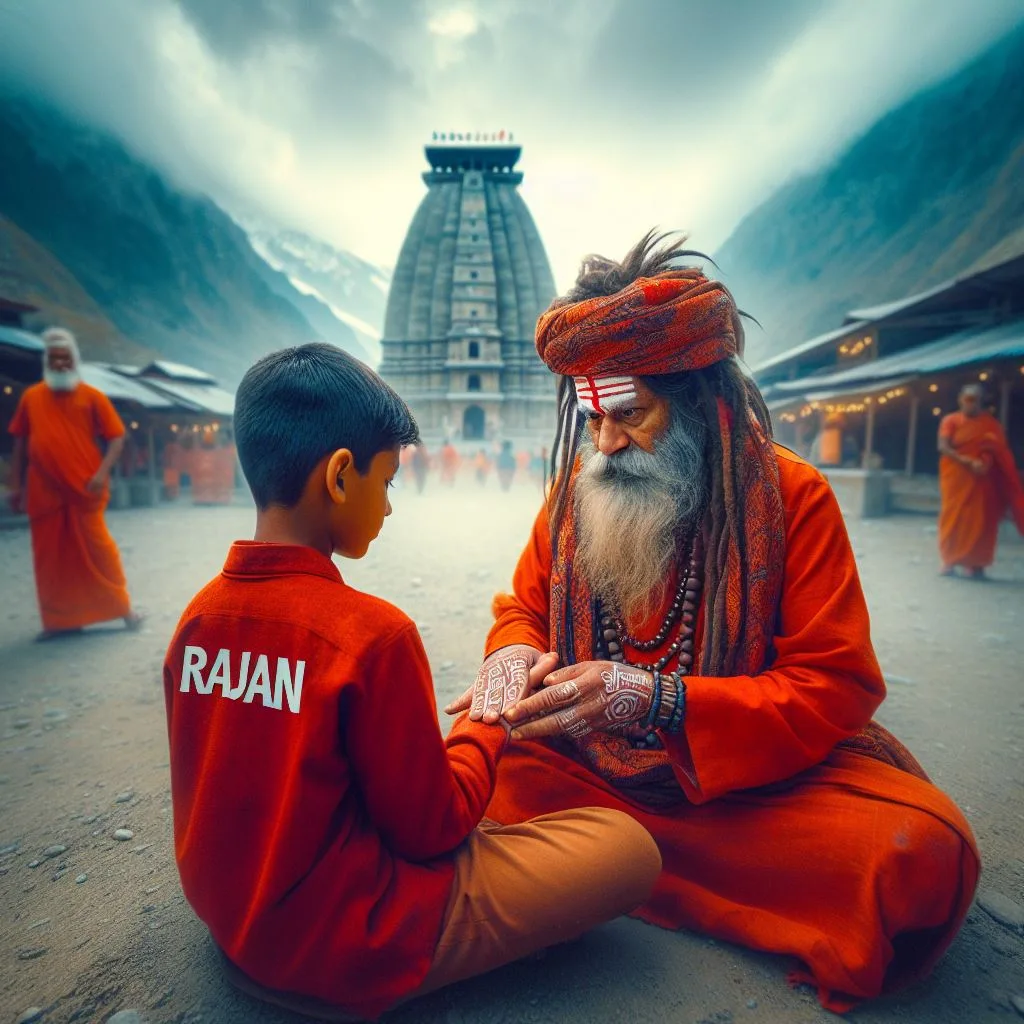 Pandit Ji Reading Hand Ai photo Editing