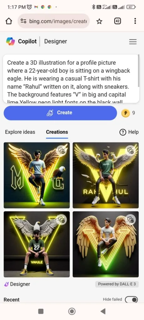 Wing Ai Name Photo Editing Prompt Free