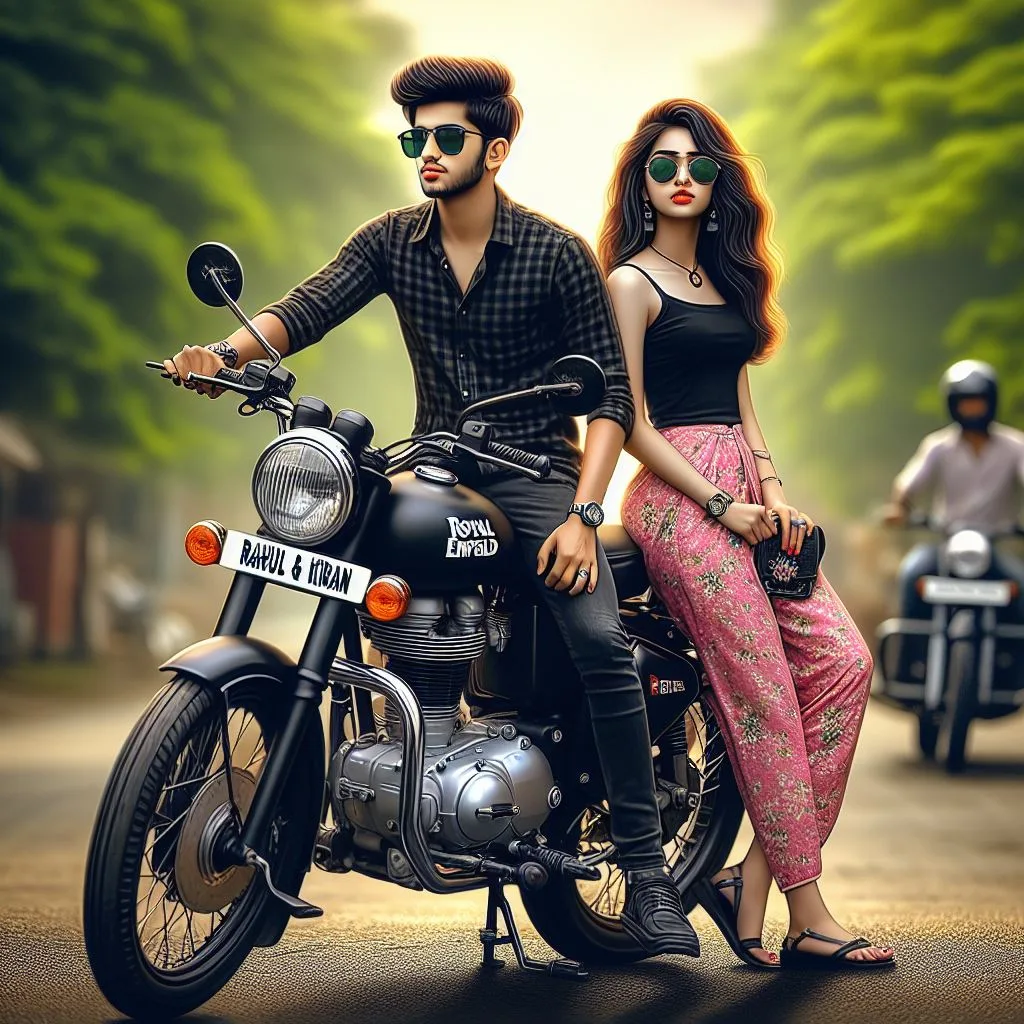 Couple Bullet Bike Lover Ai Photo Editing Prompts