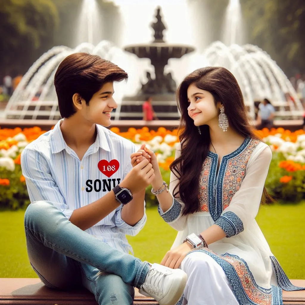 Realistic Couple Name Ai Photo Editing Prompt - 2024