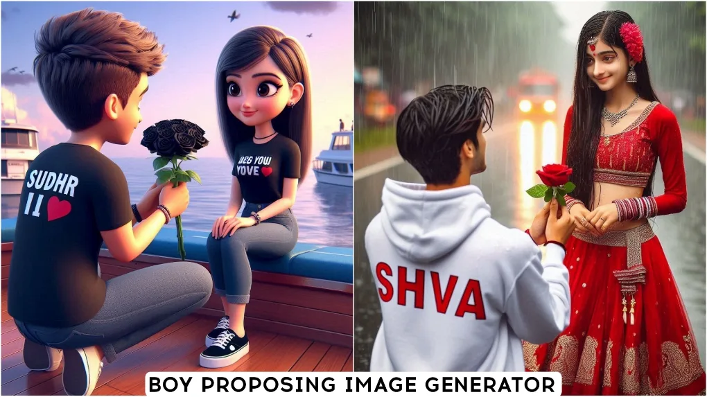 Boy Proposing Girl Ai Photo Editing Prompt