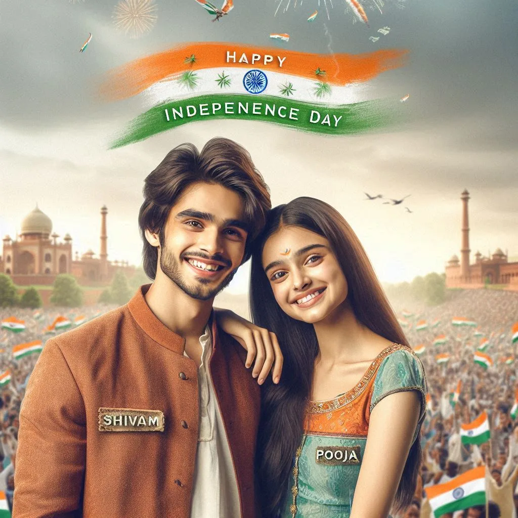 Couple Independence Day Ai Photo Editing
