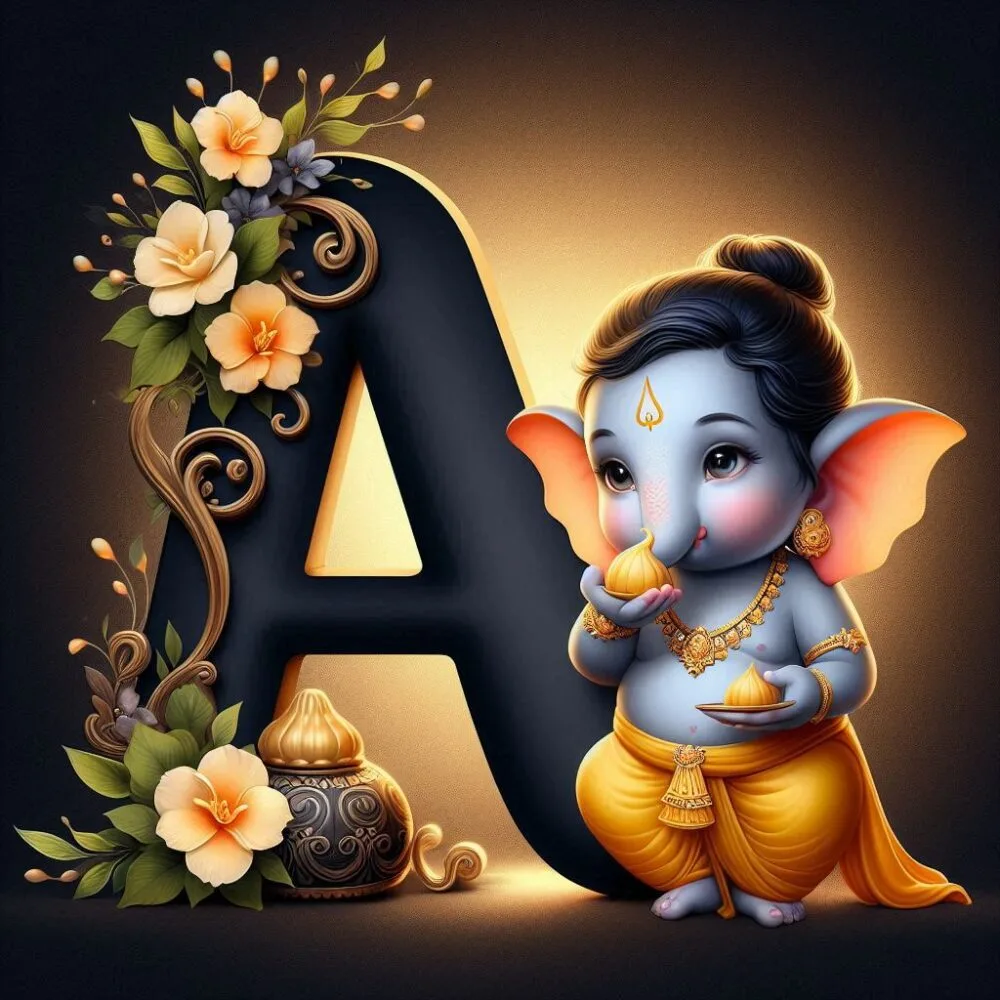 Ganesh Chaturthi Name Art Ai Photo Editing Prompts 2024