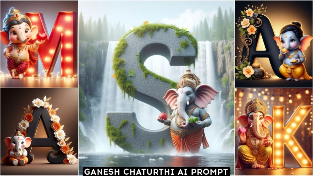 Ganesh Chaturthi Name Art Ai Photo Editing Prompts