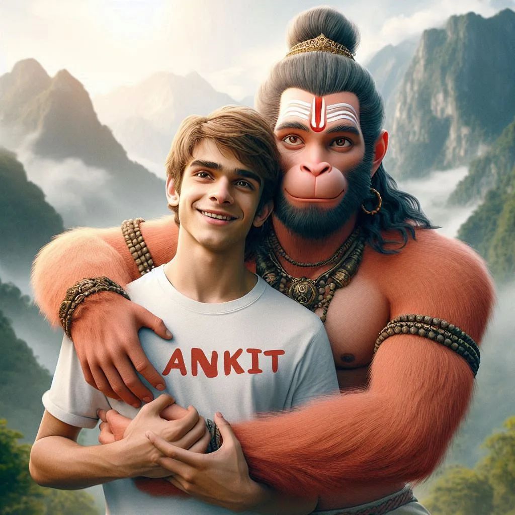 Hanuman Ji Ai Name Photo Editing Prompt