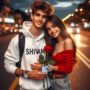 Couple With Rose Ai Photo Editing Prompts 2024