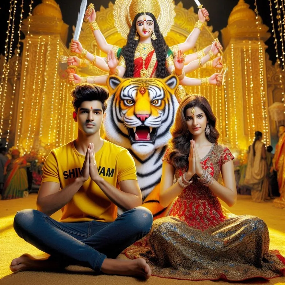 Navratri Couple Ai Photo Editing Prompt 2024