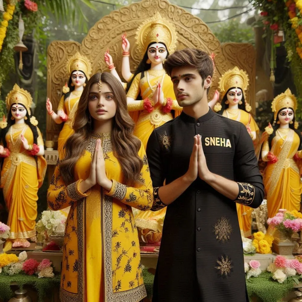 Navratri Couple Ai Photo Editing Prompts 2024