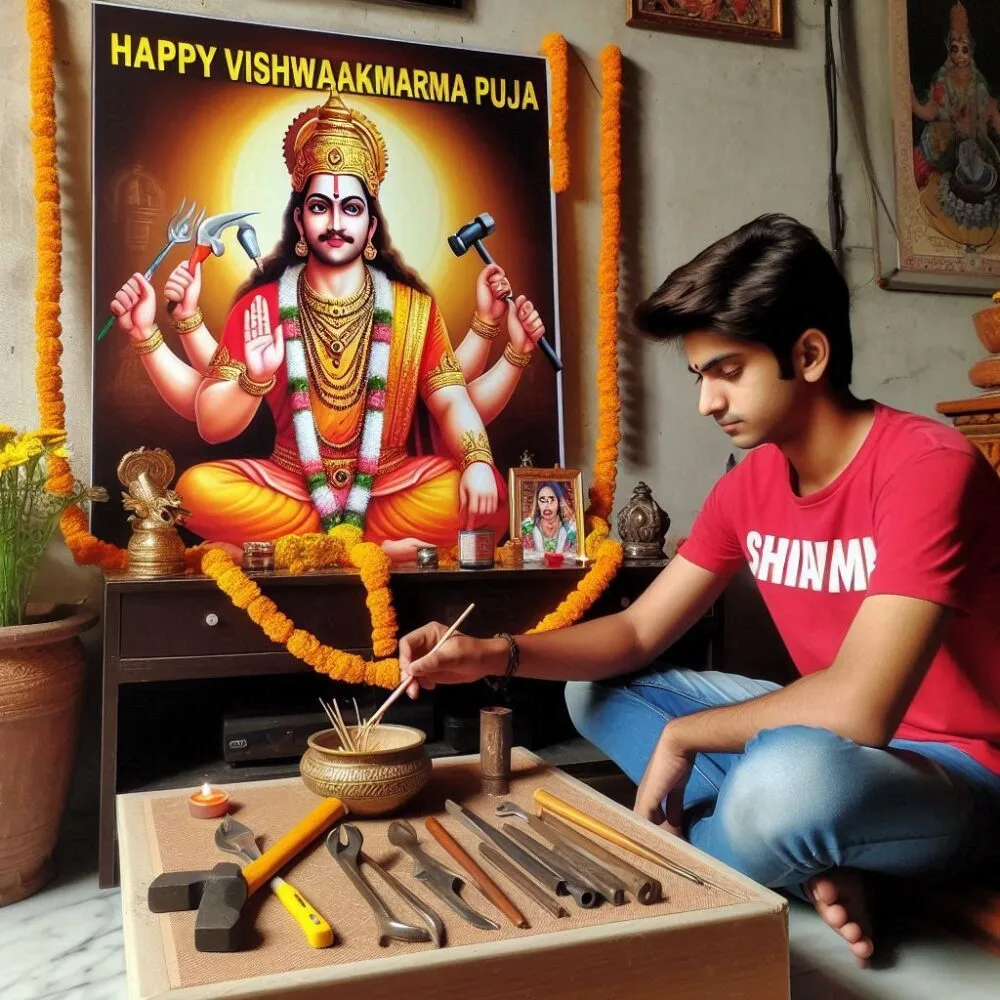 Vishwakarma Puja Ai Photo Editing Prompt