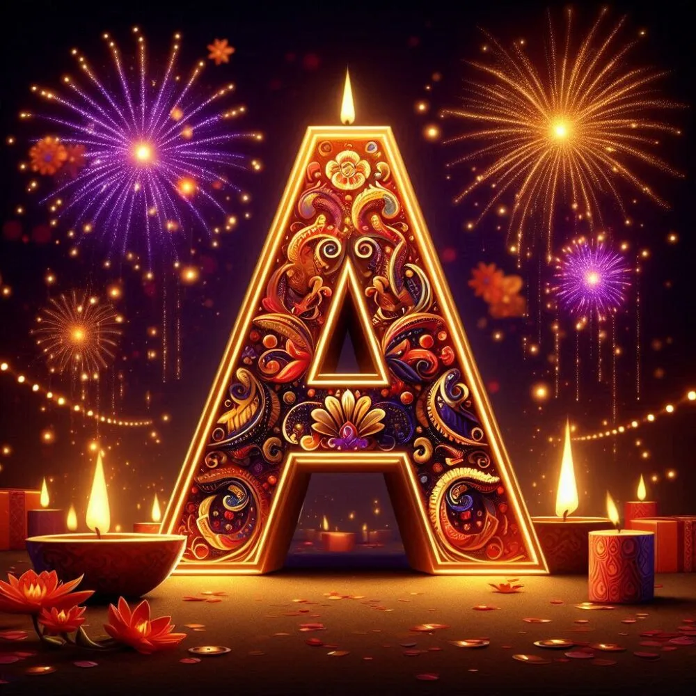 Diwali Name Art Ai Photo Editing Prompt - 2024