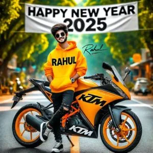 2025 New Year Biker Ai Photo Editing Prompts