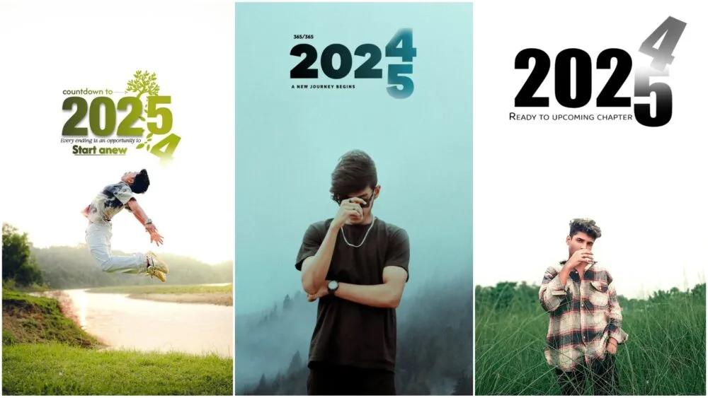 2025 New Year Photo Editing Background Png Free