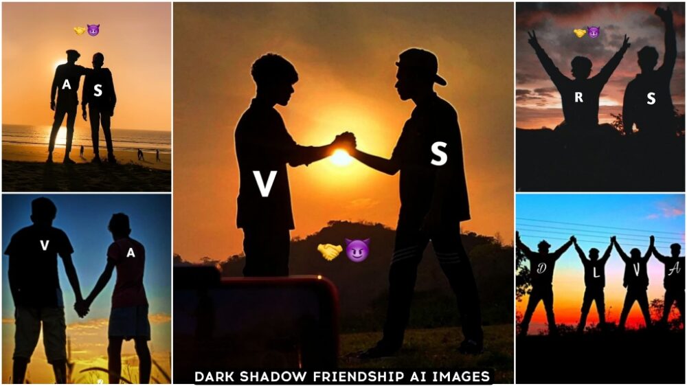 Dark shadow Friends Name Ai Image Creator -