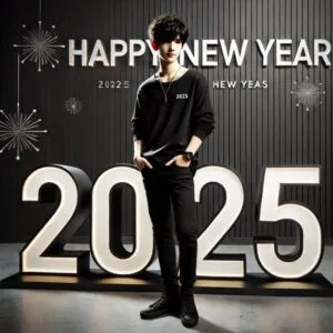 Happy New Year 2025 3D Name Art Ai Photo Editing