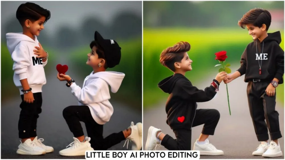 Little Boy Proposing Ai Photo Editing Prompt