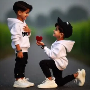 Little Boy Proposing Ai Photo Editing Prompts