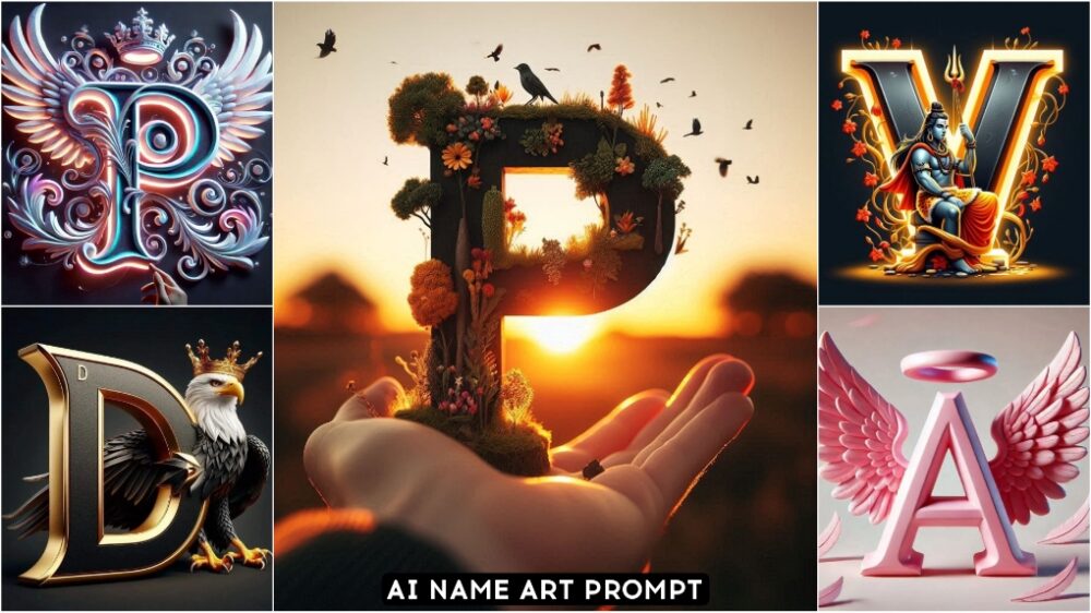 Stylish Name Art Ai Photo Editing Prompts - 2025