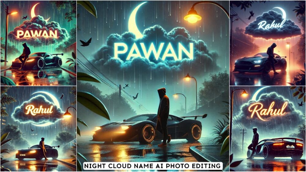 Night Cloud Name AI Photo Editing Prompt