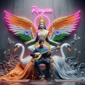 Saraswati Puja Ai Photo Editing Prompt- Bing Ai