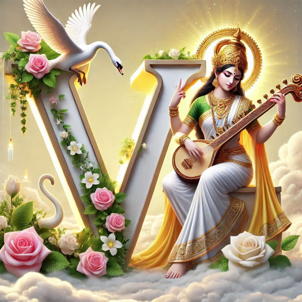 Saraswati Puja Name Art Ai Photo Editing - 2025