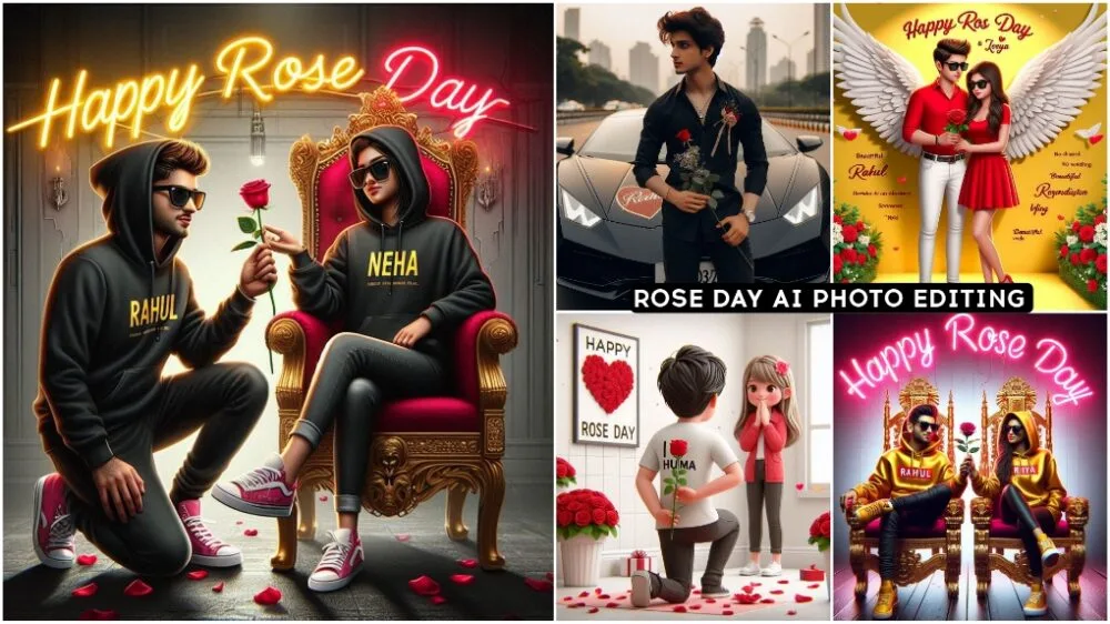 Happy Rose Day Ai Photo Editing Prompt