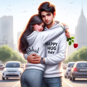 Hug Day Couple Ai Photo Editing