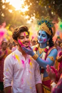Happy Holi Ai Photo Prompts With Krishna