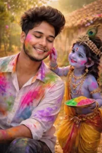 Krishna Holi Ai Photo Editing Prompts