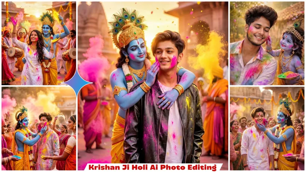 Krishna Holi Ai Photo Editing Prompts Google gemini