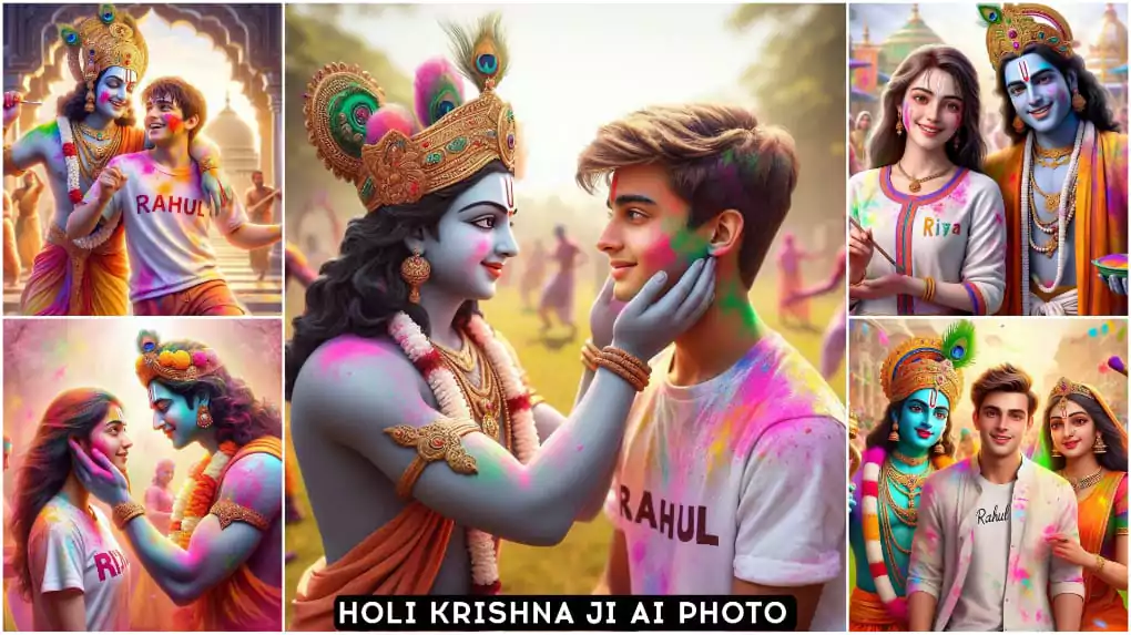 Krishna Holi Ai Photo Editing