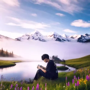 Hypic Mountain Flowers Ai Expend Prompt - Ai Image Generator