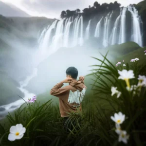 Hypic Waterfall Monsoon Ai Photo Editing Prompt 2025