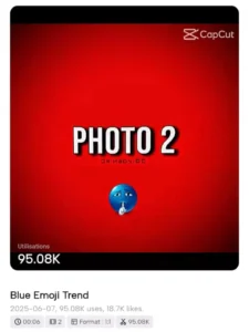 Blue Emoji Trend CapCut Template 2025