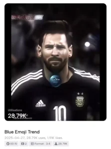 Blue Emoji Trend CapCut Template Link