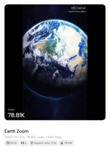 Earth Zoom Effect CapCut Templates