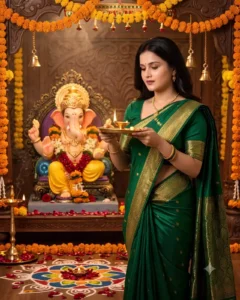 Ganesh Chaturthi Ai Photo Editing Prompt Girls