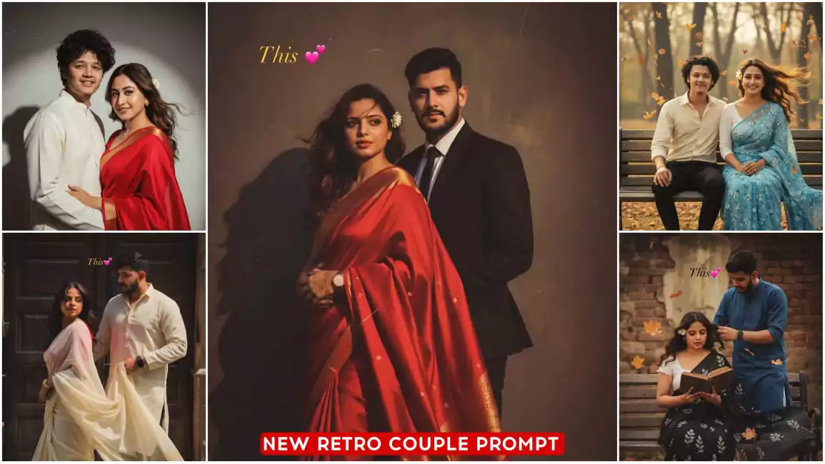 New Retro Couple Ai Photo Editing Prompts