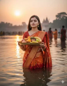 Girls New Chhath Puja Ai Photo Editing Prompts