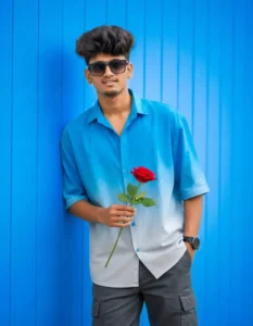 Google Gemini Boys Dual Color Shirt Ai Photo Editing Prompts With Rose