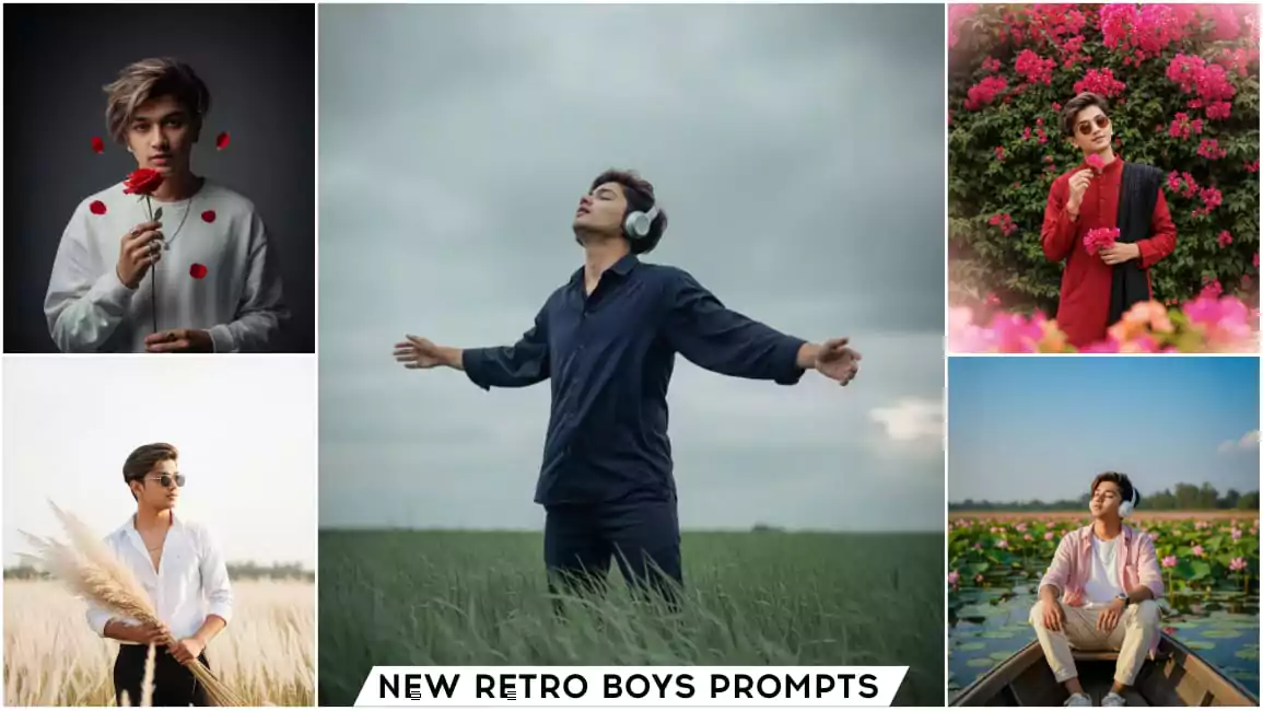 Google Gemini Boys Outdoor Retro Prompts Free