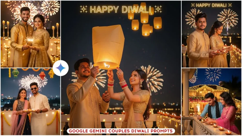 Google Gemini Couples Diwali Couple Ai Photo Editing Prompts