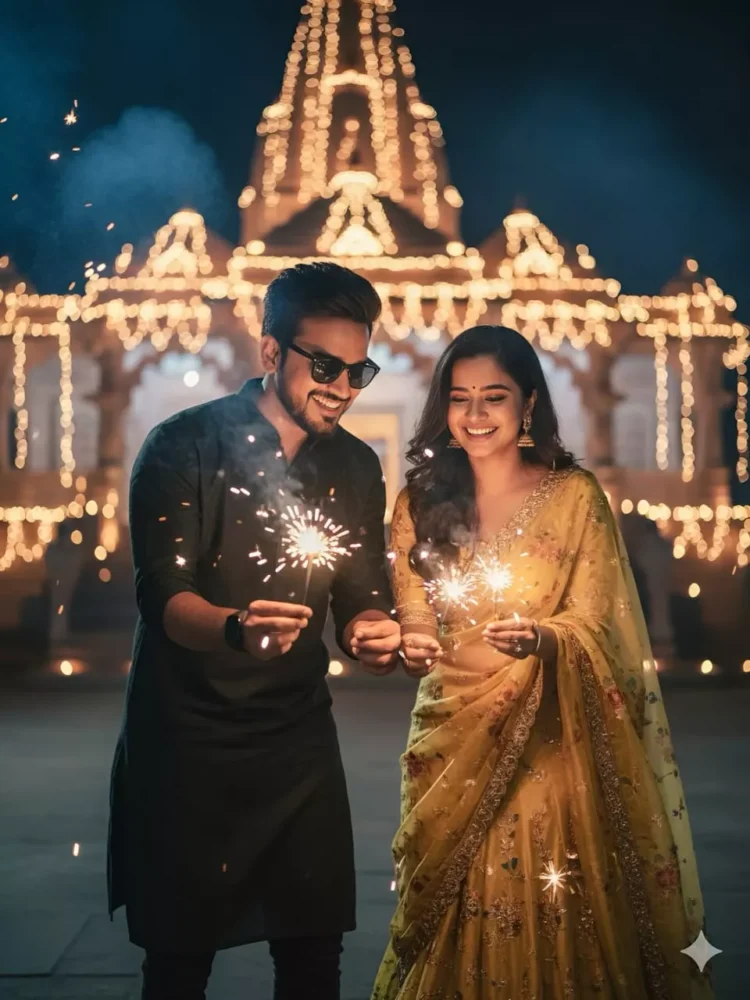 Google Gemini New Couples Diwali Couple Ai Photo Editing Prompts