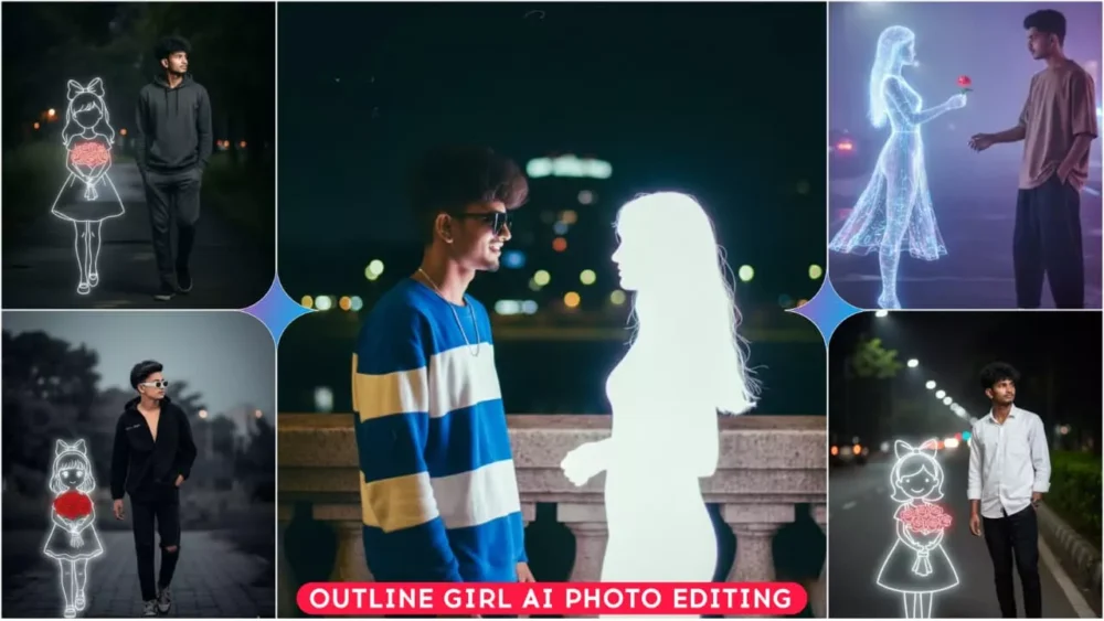 Google Gemini Outline Girl Ai Photo Editing Prompts 2025