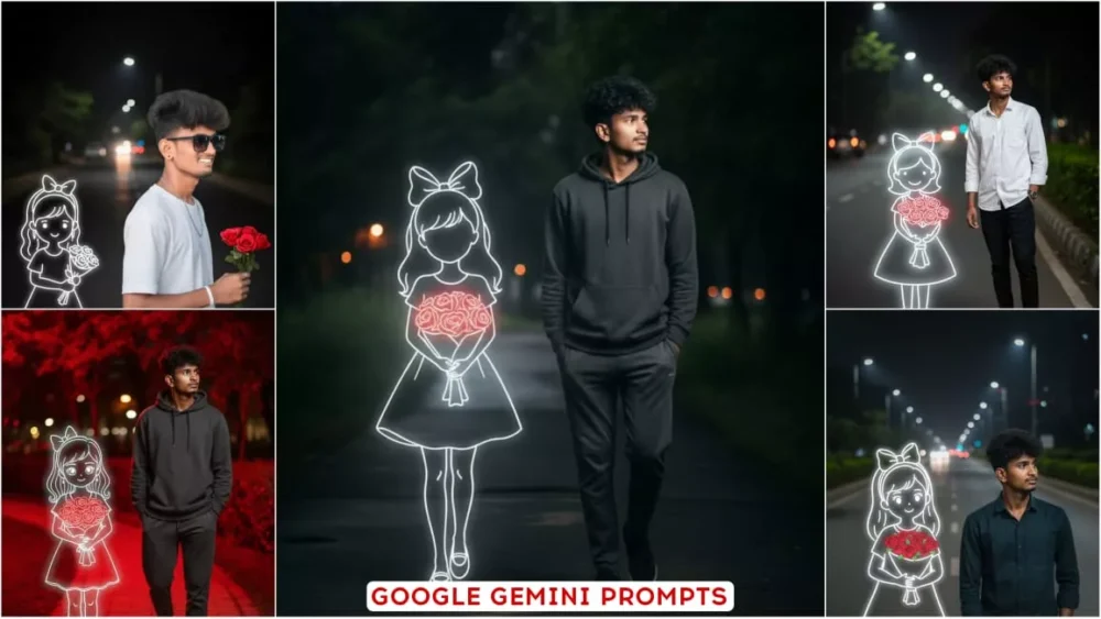 Google Gemini Outline Girl Trending Ai Photo Editing