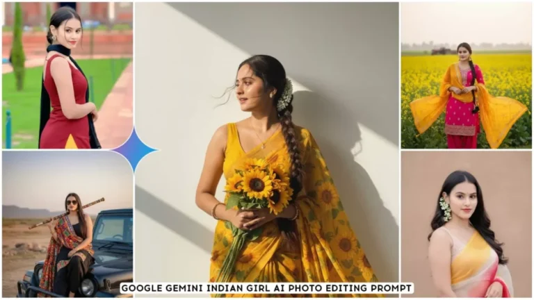 Google Gemini Retro Indian Girl Ai Photo Editing Prompts 2025