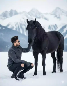 Google Gemini Winter Ai Photo Editing Prompts Horse