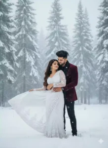 Google Gemini Winter Ai Photo Editing Prompts with Girlfriend