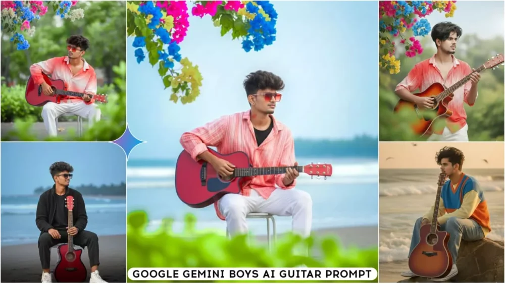 Google Gemini Boys Guitar Ai Photo Editing Prompts Real face