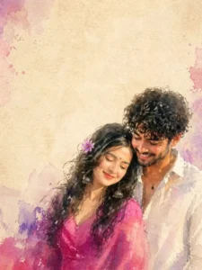 Instagram Trending Couple Watercolor Ai photo Editing Prompts